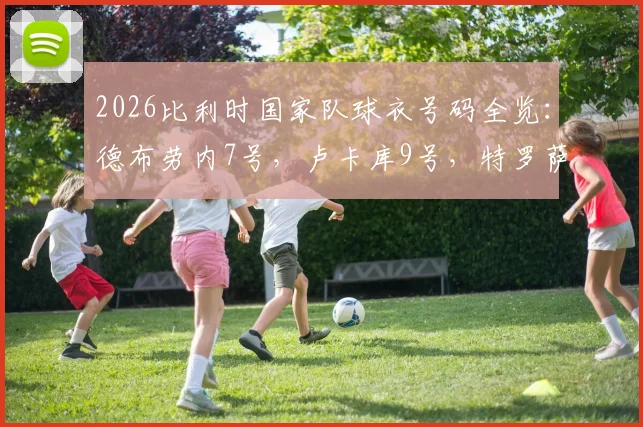 2026比利时国家队球衣号码全览:德布劳内7号,卢卡库9号,特罗萨德10号